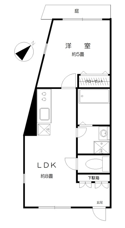 セゾンガーデン中目黒101の間取り