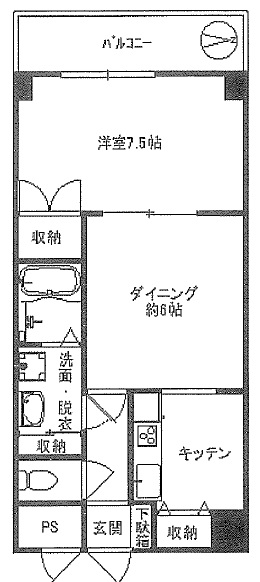 パシフィック若林103の間取り