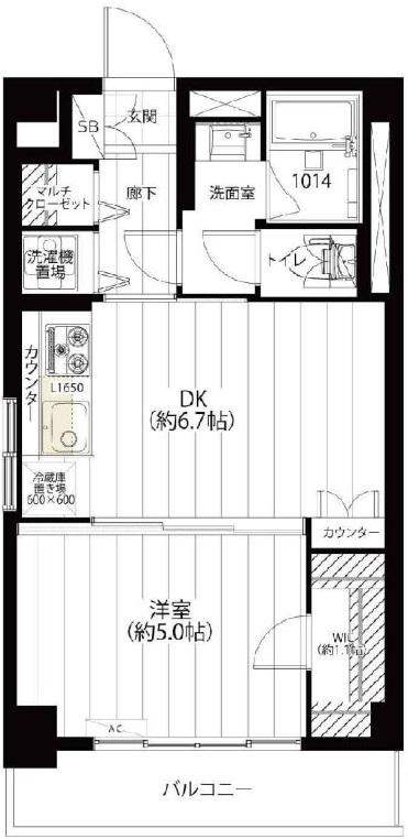 ニュー中目黒マンション604の間取り