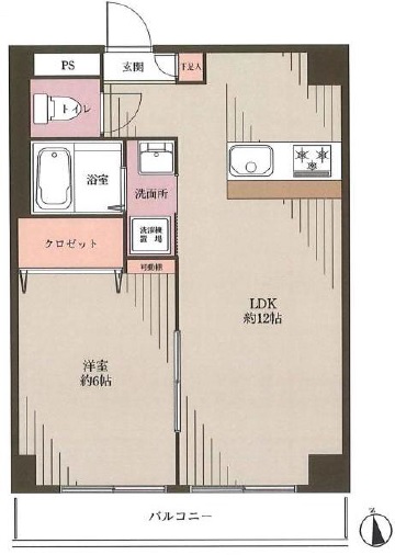 マンション澤田I202の間取り