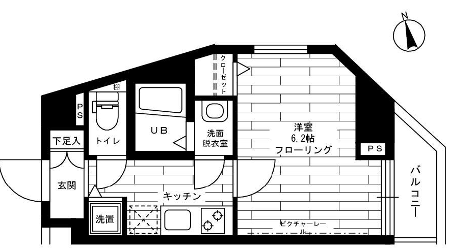 ステージファースト池尻大橋306の間取り