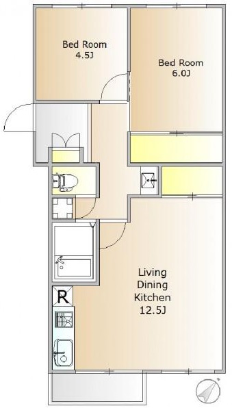 中銀世田谷マンション1号館403の間取り