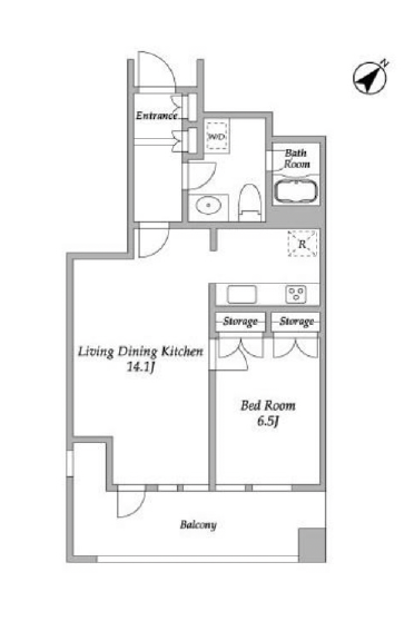 渋谷プロパティータワー1406の間取り