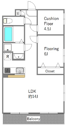 セザール三軒茶屋201の間取り