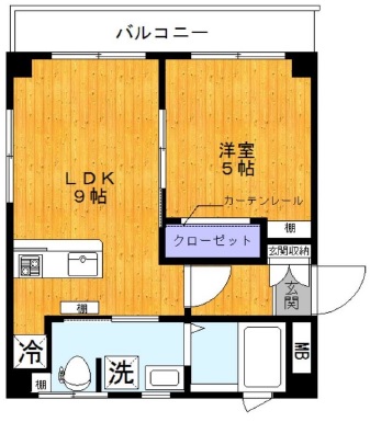 KDマンション駒場303の間取り