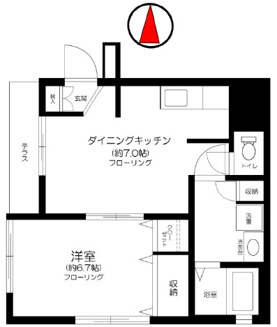 アビタシオンⅠDの間取り