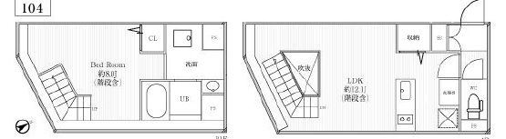 LEGALAND中目黒(リーガランド中目黒)0104の間取り