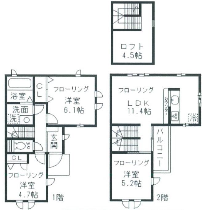 グランアミBの間取り