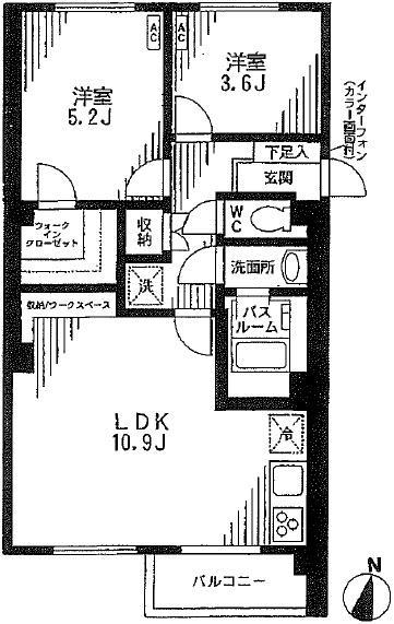 中銀世田谷マンション2号館207の間取り