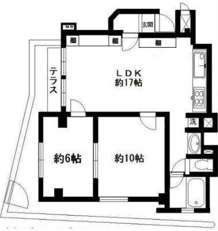 グリーンパーク原宿1Fの間取り