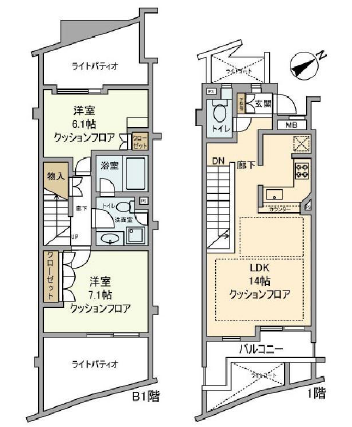 藤和南青山ホームズリトリート104の間取り