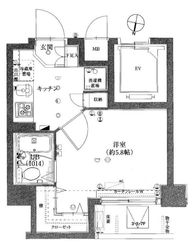 スパシエルクス目黒502の間取り