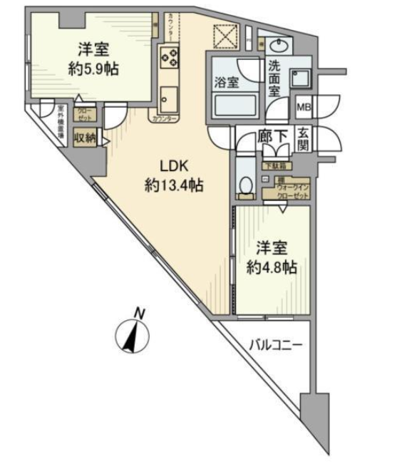 ベルヴィラージュ・ドメイン参宮橋301の間取り