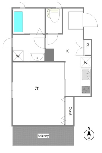 ラテール東山205の間取り