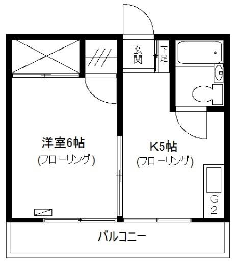 UENOフラット102の間取り