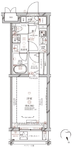 ディアレイシャス世田谷上町205の間取り