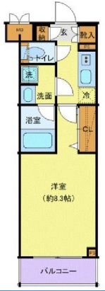 ディアレイシャス世田谷上町207の間取り