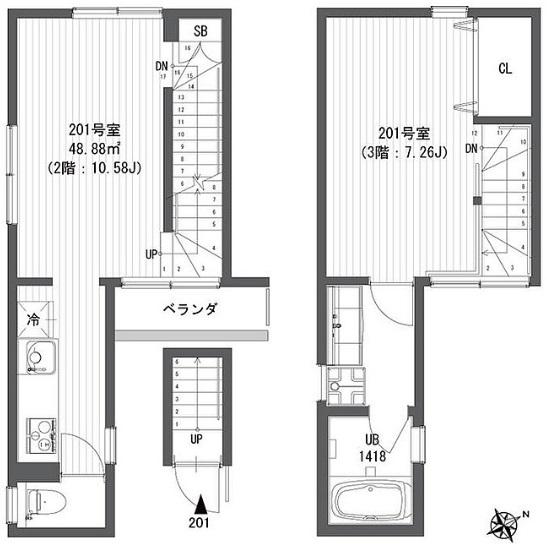 グランノワール恵比寿201の間取り