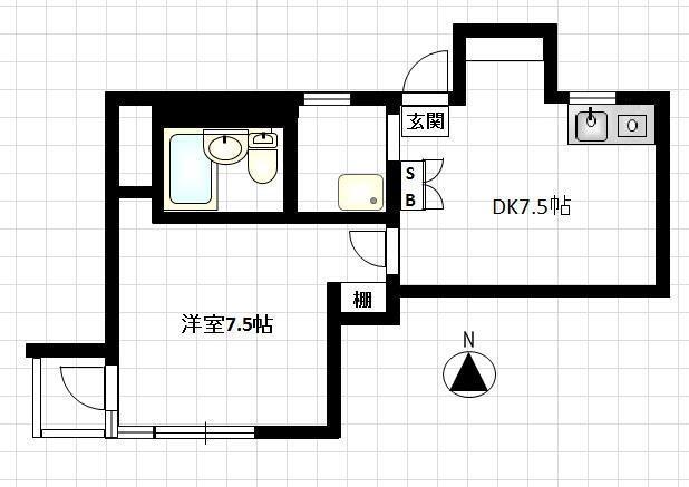 グリーンヒルズ上原302の間取り