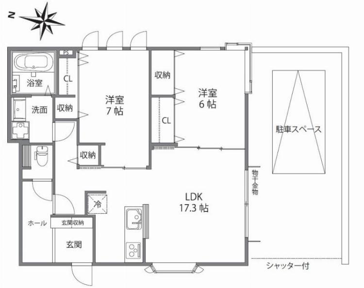 カーサ淡島102の間取り