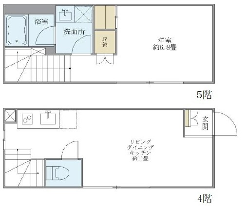 iON中目黒EAST（アイオン中目黒イースト）401の間取り