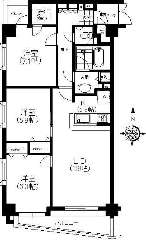 ランドステージ恵比寿302の間取り