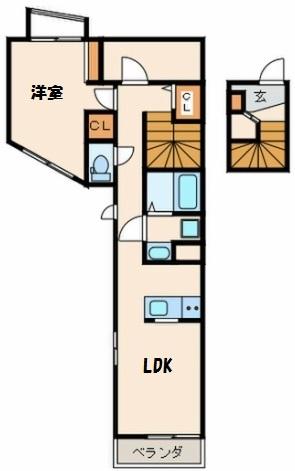 テラスすわやま102の間取り