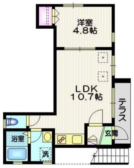 Apartment884Aの間取り