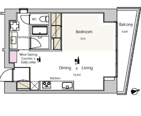 ワインアパートメント301の間取り