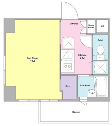 エル・フローラ常磐松402の間取り