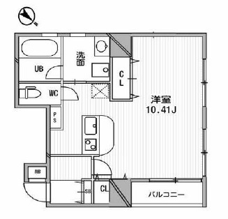 フレスカ代々木上原Ⅱ202の間取り