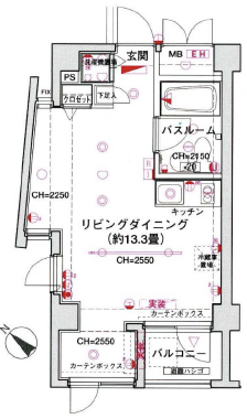 シンシア三軒茶屋レジデンスカフェ309の間取り