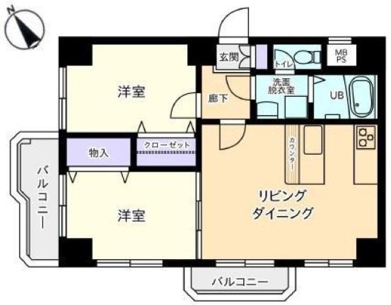 ハイネス第2目黒304の間取り