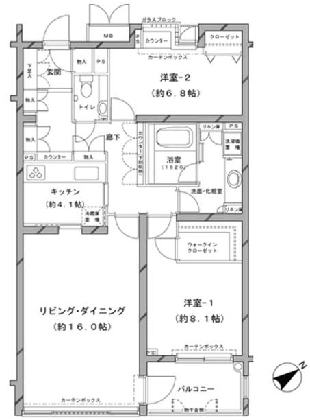 MFPRコート代官山(旧アレンツ代官山)110の間取り