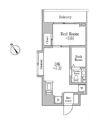 レジディア三宿305の間取り