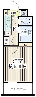 菱和パレス駒澤大学402の間取り