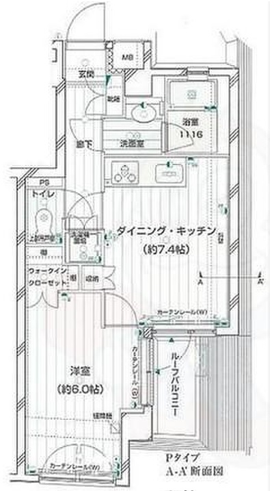 パーク　ウェル　世田谷若林602の間取り