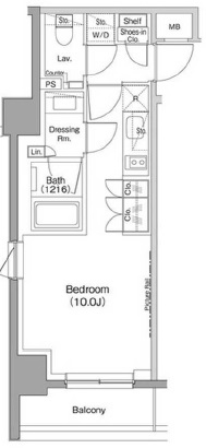 ザ・パークハビオ三軒茶屋312の間取り