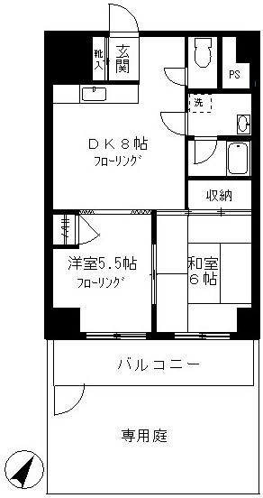 学芸大ハイツ103の間取り