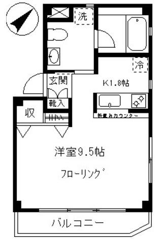 アリウープ学芸大学302の間取り