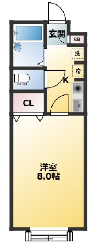 エクセル祐天寺202の間取り