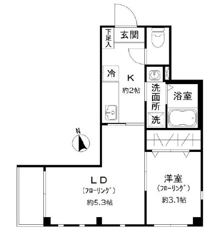 オリーブガーデンヒルズ203の間取り
