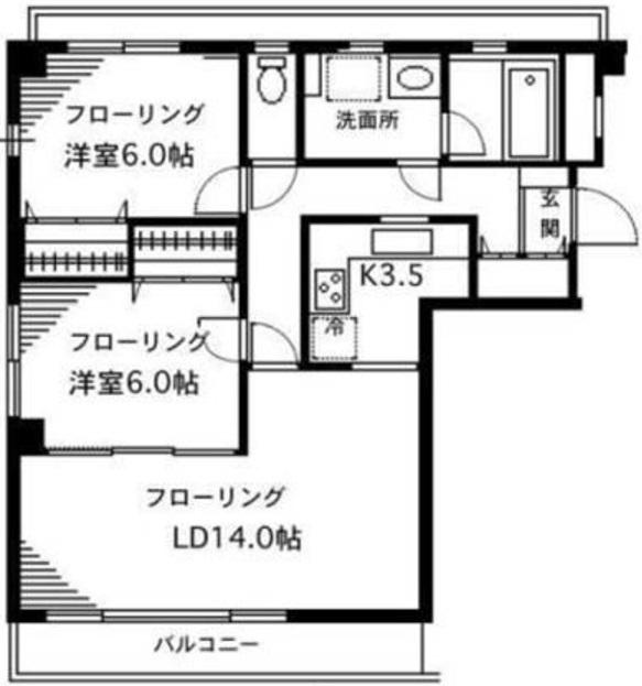 クレストコート201の間取り