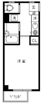 ソレイユ三宿２０３の間取り