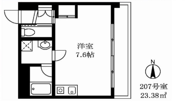ハピネス三宿207の間取り