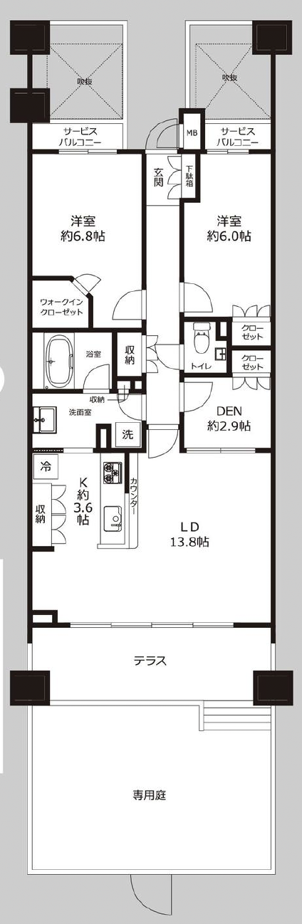 グレンパーク駒場W310の間取り