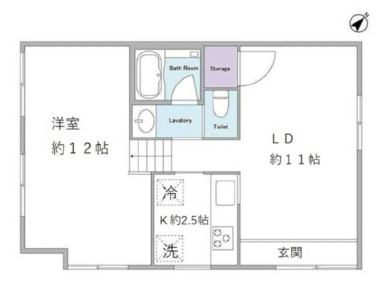 ハルハウス三軒茶屋Dの間取り