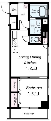 ラグジュアリーアパートメント目黒東山101の間取り