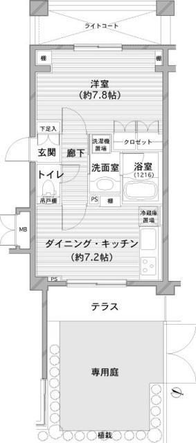 デュオスカーラ用賀Ⅱ103の間取り