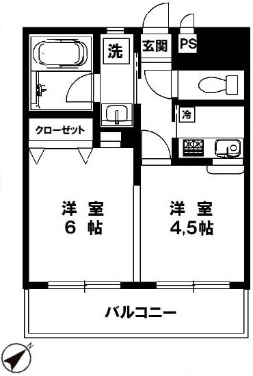 サンパーク恵比寿602の間取り